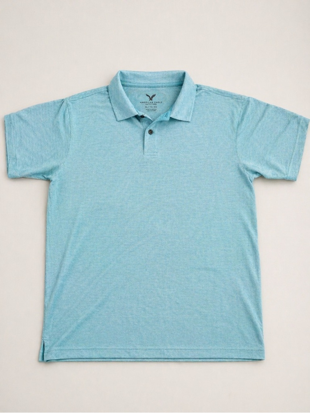 Cypress Club Men's Blue Heathered Polo Shirt L Short Sleeve Casual.
